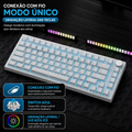 Teclado mecânico com fio AJAZZ AK820 com botões de volume rotativos e teclas hot-swappable para uso em escritório e casa.