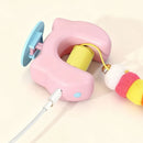 Brinquedo elétrico para gatos com 2 cordas, balanço automático, brinquedo de penas, brinquedo interativo para gatinhos que brincam sozinhos, brinquedo interativo para gatos em formato de lagarta.