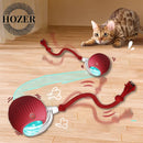 Bola interativa para gatos, bola rolante automática com cauda falsa, recarregável, brinquedo elétrico inteligente para treinamento de cães e gatos, imita um rato.