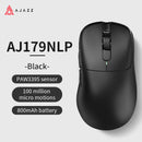 Mouse sem fio AJAZZ AJ179 PRO PAW3395 leve com base de carregamento magnética, mouse gamer ergonômico com macros para PC e laptop.