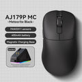 Mouse sem fio AJAZZ AJ179 PRO PAW3395 leve com base de carregamento magnética, mouse gamer ergonômico com macros para PC e laptop.