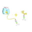 Brinquedo elétrico para gatos com 2 cordas, balanço automático, brinquedo de penas, brinquedo interativo para gatinhos que brincam sozinhos, brinquedo interativo para gatos em formato de lagarta.
