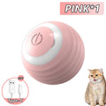 Bola interativa para gatos, bola rolante automática com cauda falsa, recarregável, brinquedo elétrico inteligente para treinamento de cães e gatos, imita um rato.