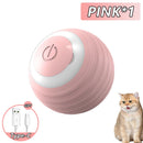 Bola interativa para gatos, bola rolante automática com cauda falsa, recarregável, brinquedo elétrico inteligente para treinamento de cães e gatos, imita um rato.