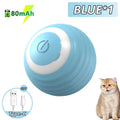 Bola interativa para gatos, bola rolante automática com cauda falsa, recarregável, brinquedo elétrico inteligente para treinamento de cães e gatos, imita um rato.