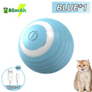 Bola interativa para gatos, bola rolante automática com cauda falsa, recarregável, brinquedo elétrico inteligente para treinamento de cães e gatos, imita um rato.