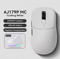 Mouse sem fio AJAZZ AJ179 PRO PAW3395 leve com base de carregamento magnética, mouse gamer ergonômico com macros para PC e laptop.